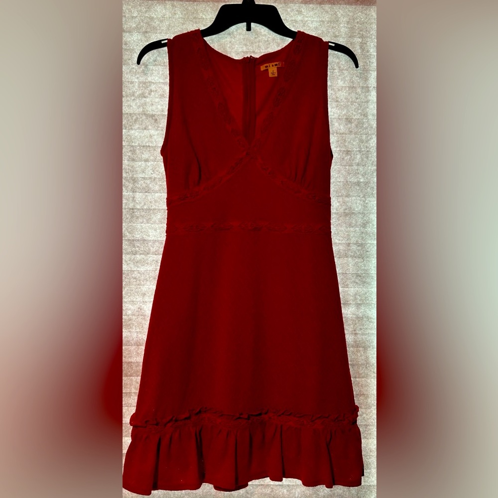 Beautiful detailed red dress